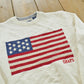 Vintage 2000s Chaps Ralph Lauren American Flag Embroidered Cotton Knit Sweater Men's S