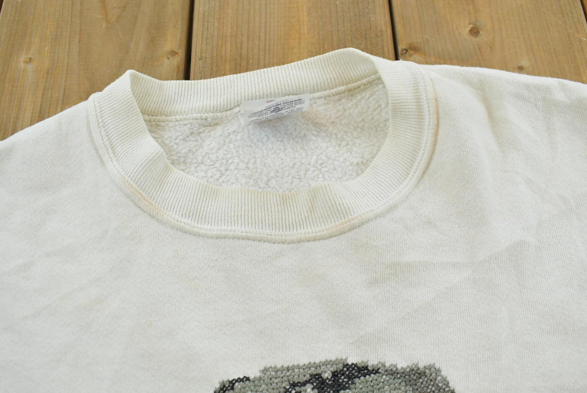 Vintage 1990s Embroidered Dog Shelby Crewneck Sweatshirt Men's M