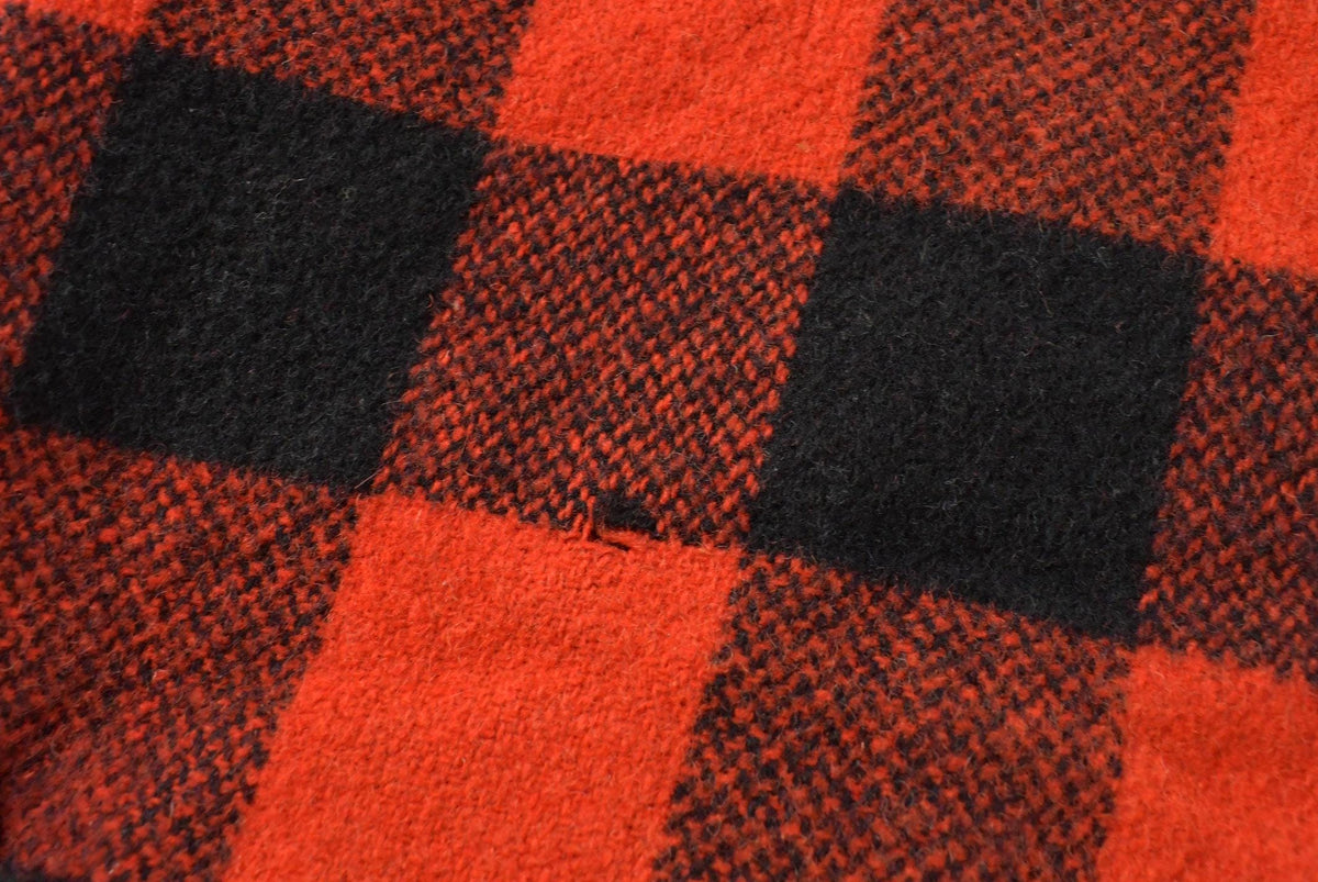 Vintage 1950s Melton Outer-Wear Full Zip Buffalo Plaid Wool Hunting Shacket Mens M