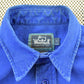 Vintage 1990s Woolrich Chamois Blue Button Up Shirt Men's L
