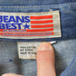 Vintage 1990s Jeans Best Western Style Pearl Snap Button Up Rodeo Shirt Men's L