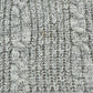 Vintage 1980s Gray 3D Cable Knit Crewneck Sweater Men's M