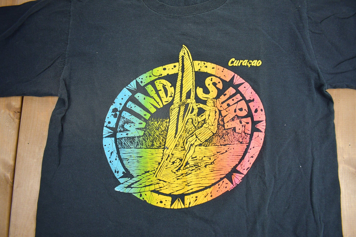 Vintage 1990s Curaçao Wind Surf Souvenir T Shirt Men's XL