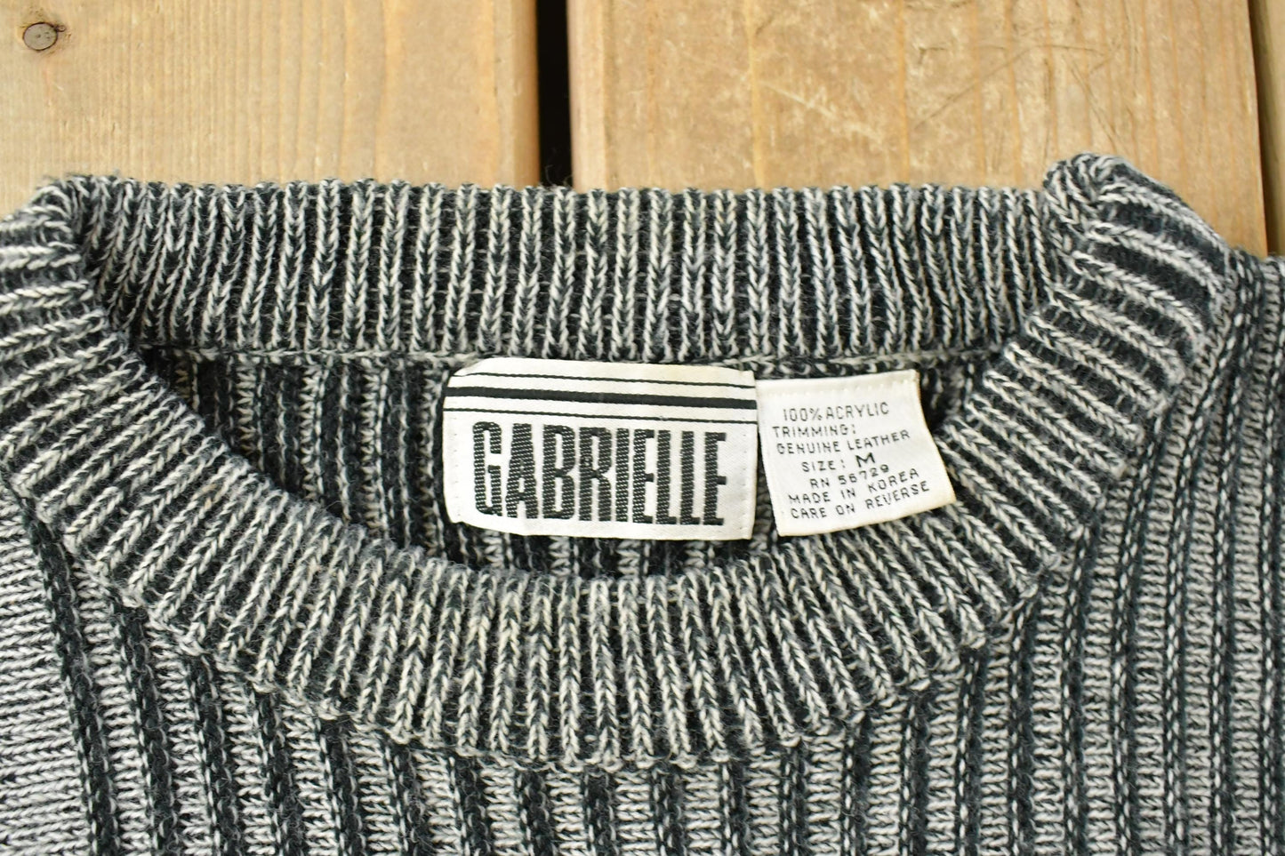Vintage 1990s Gabrielle Abstract Pattern Knit Crewneck Sweater Mens M