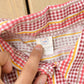 Vintage 1970s Gingham Plaid Short Sleeve Button Up Shirt Women's L