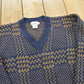 Vintage 1980s Neiman Marcus Merino Wool Knit V-Neck Sweater Men's S