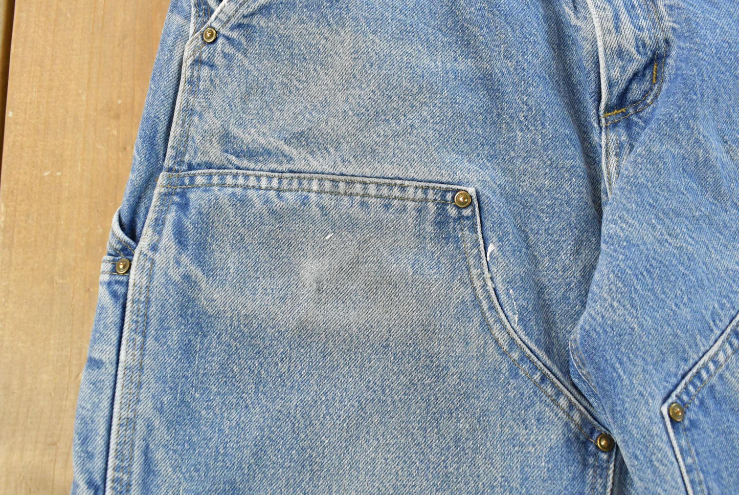 Vintage 2000s Carhartt Distressed Double Knee Denim Work Jeans Men's 31 x 29