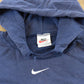 Vintage 1990s Distressed Nike Middle Mini Swoosh Embroidered Center Check Hoodie Sweatshirt Men's L