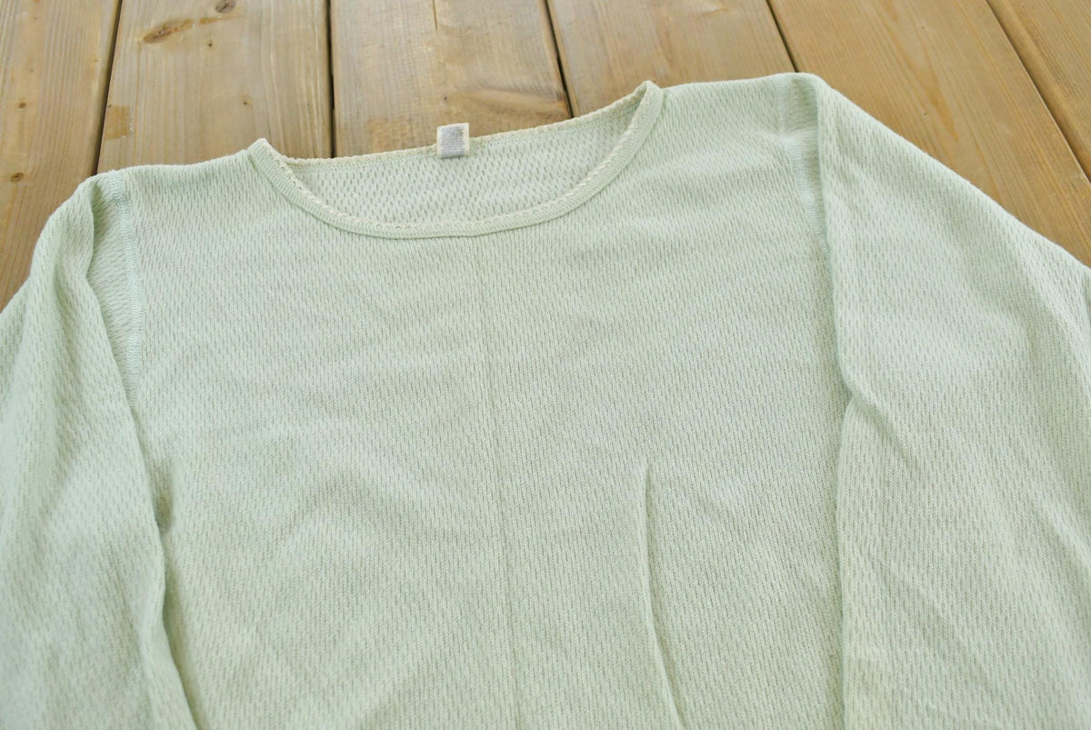 Vintage 2000s Lady Morgan Arctex Mint Green Thermal Long Sleeve T-Shirt Women's XL