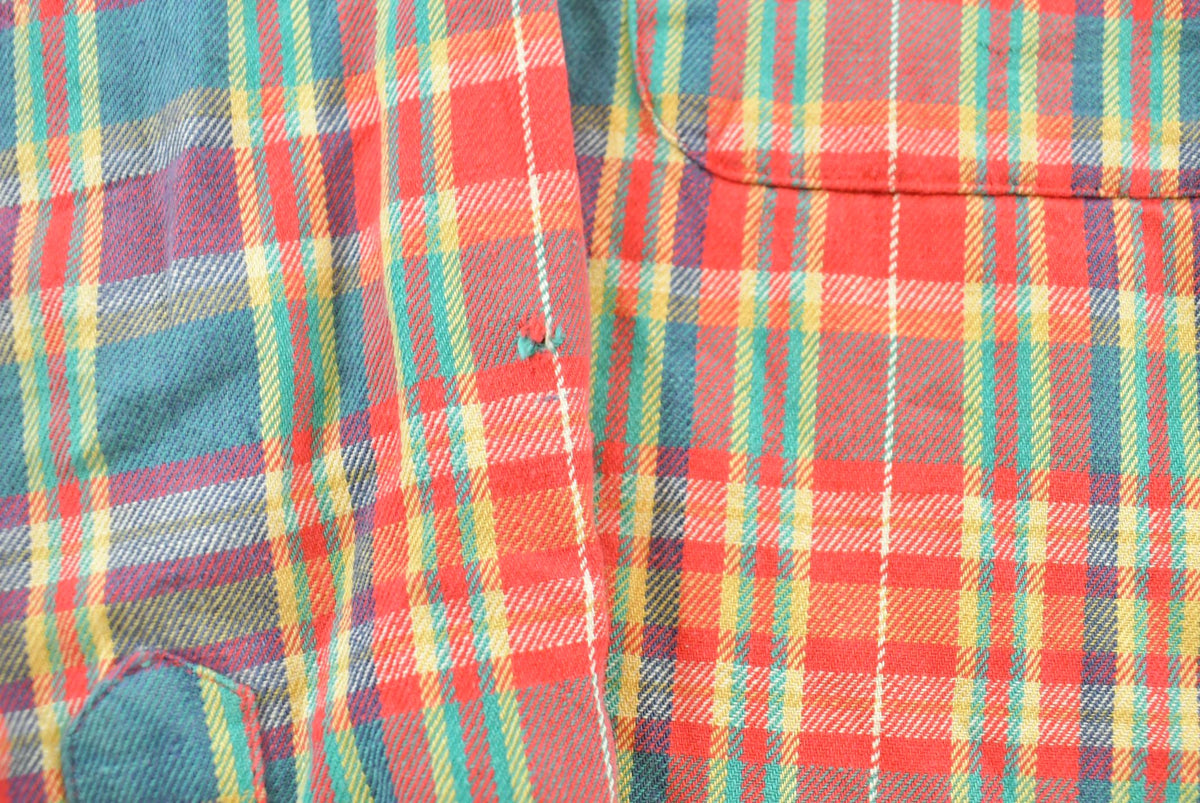 Vintage 1990s Boston Traders Plaid Flannel Button Up Shirt Men's M