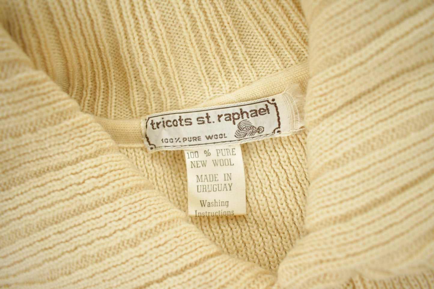 Vintage 1990s Tricots St. Raphael's Pure Wool Knit Sweater Men's Large