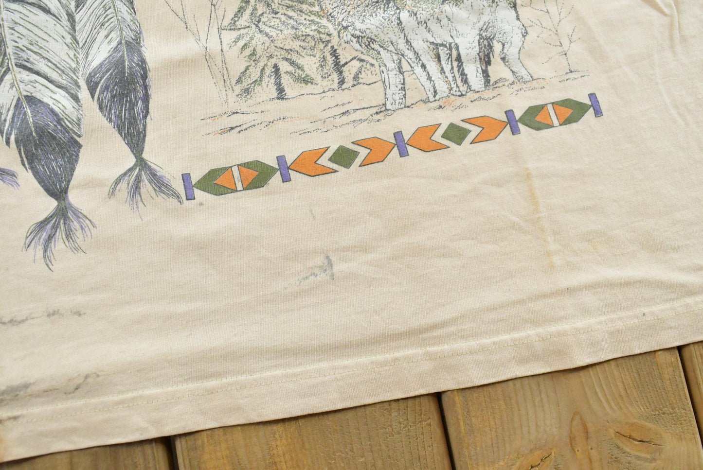 Vintage 1990s Wolf And Eagle Outdoors Tank Top T-Shirt Men's L