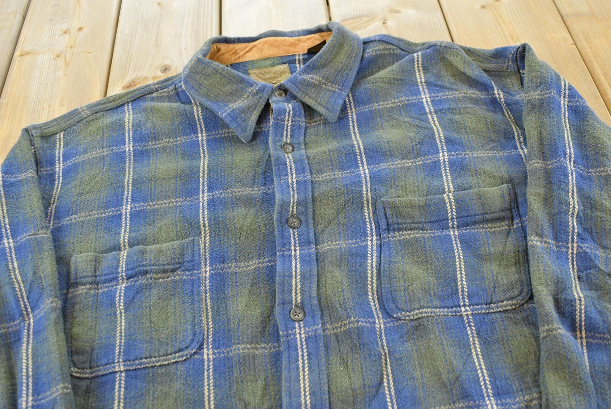 Vintage 2000s St. John's Bay Flannel Plaid Button Up Shirt Men's XL