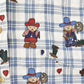 Vintage 1990s Teddy Bear Denim Collar Button Up Shirt Women's Large