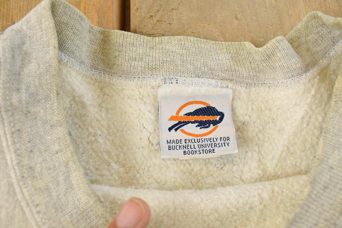 Vintage 1990s Distressed Bucknell University Crewneck Sweatshirt Men's XL