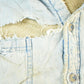 Vintage 1990s Wrangler Thrashed Distressed Lined Denim Button Up Shirt Men's Large