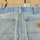 Vintage 1990s Carhartt Distressed Double Knee Denim Work Jeans Men's 31 x 33