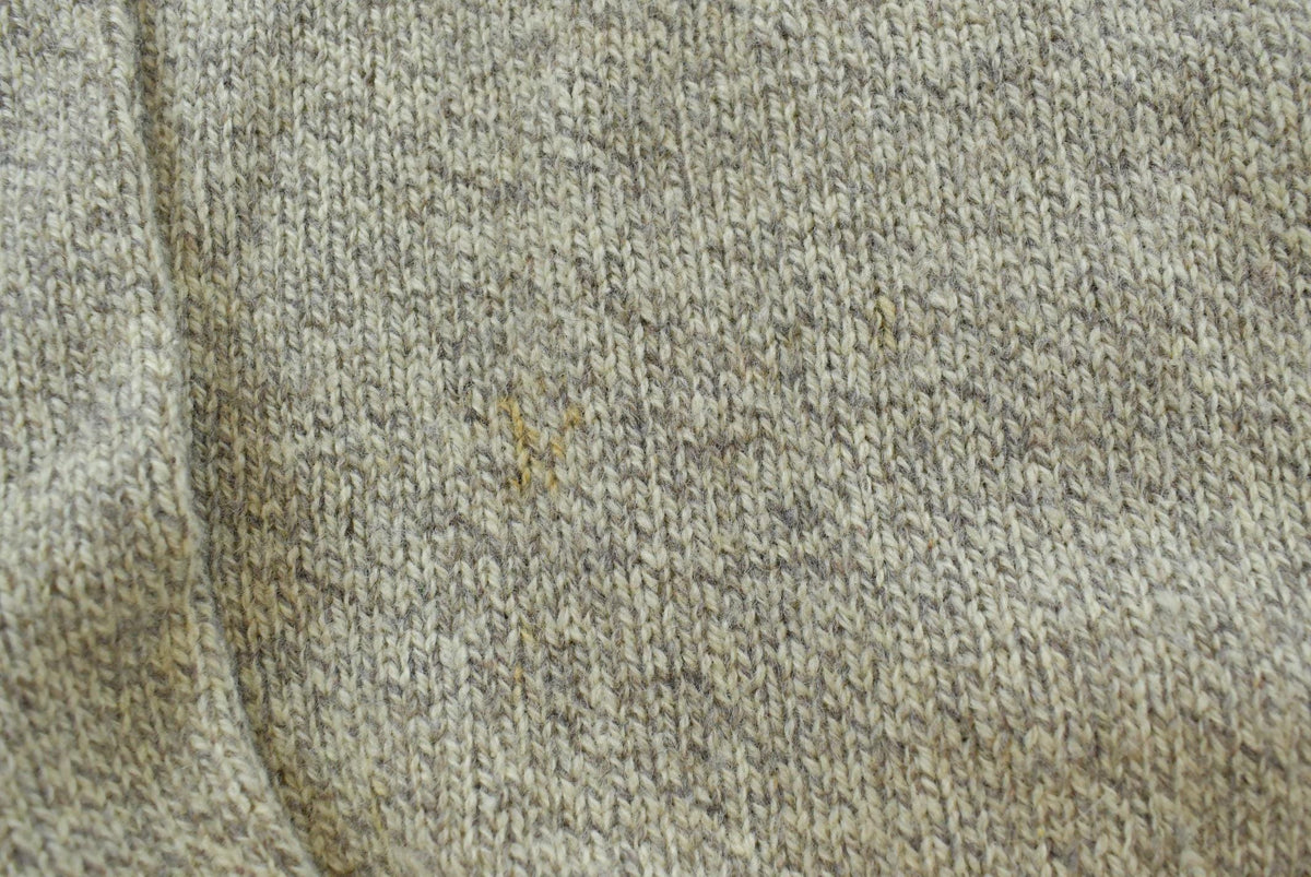 Vintage 1980s Campus Wool Knit Henley Collar Sweater Men's M