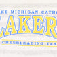 Vintage 1990's Lake Michigan Catholic Cheerleading Team Souvenir T-Shirt Women's M