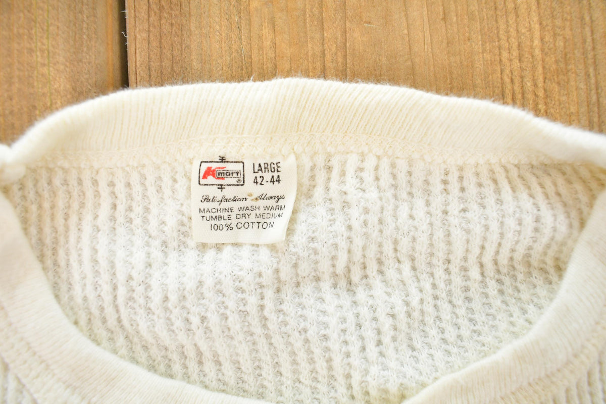 Vintage 1980s KMart Thermal Long Sleeve Undershirt Men's S