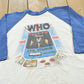 Vintage 1982 The Who The Clash Santana JFK Stadium Concert Band Raglan T-Shirt Men's M