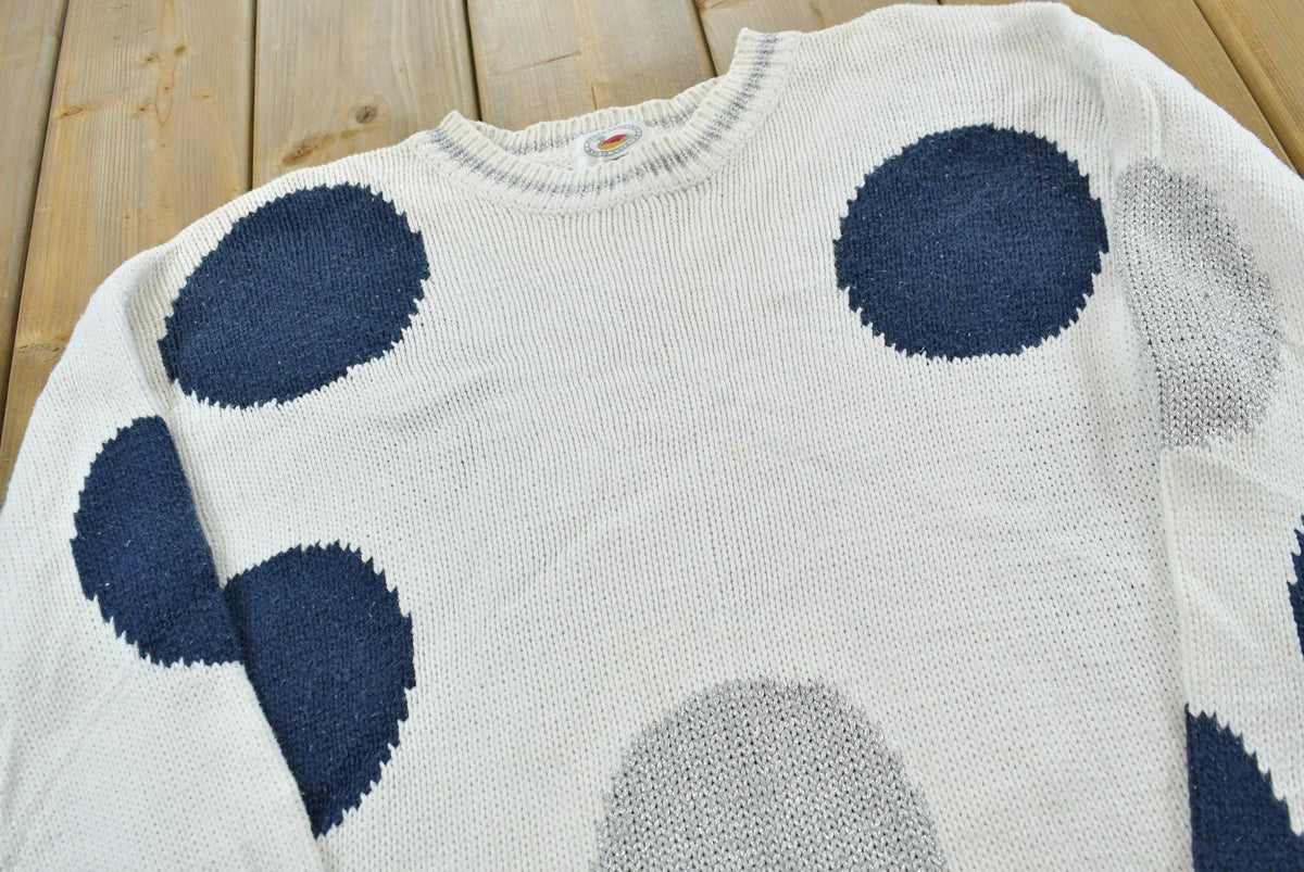 Vintage 1990s Marsh Landing Cotton Knit Sweater Women's L