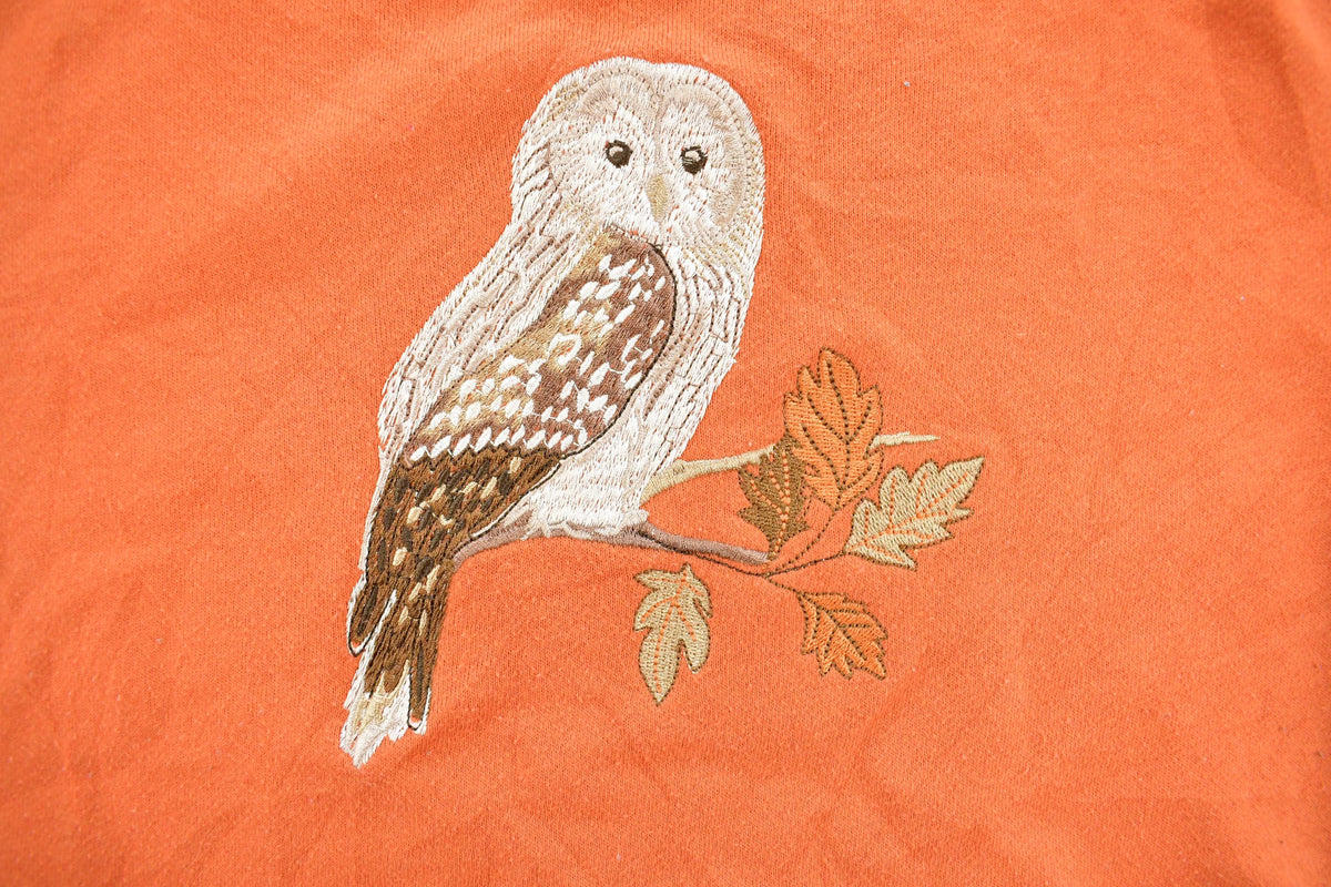 Vintage 1990s Liberty Lane Cute Owl Embroidered Crewneck Sweatshirt Women's M