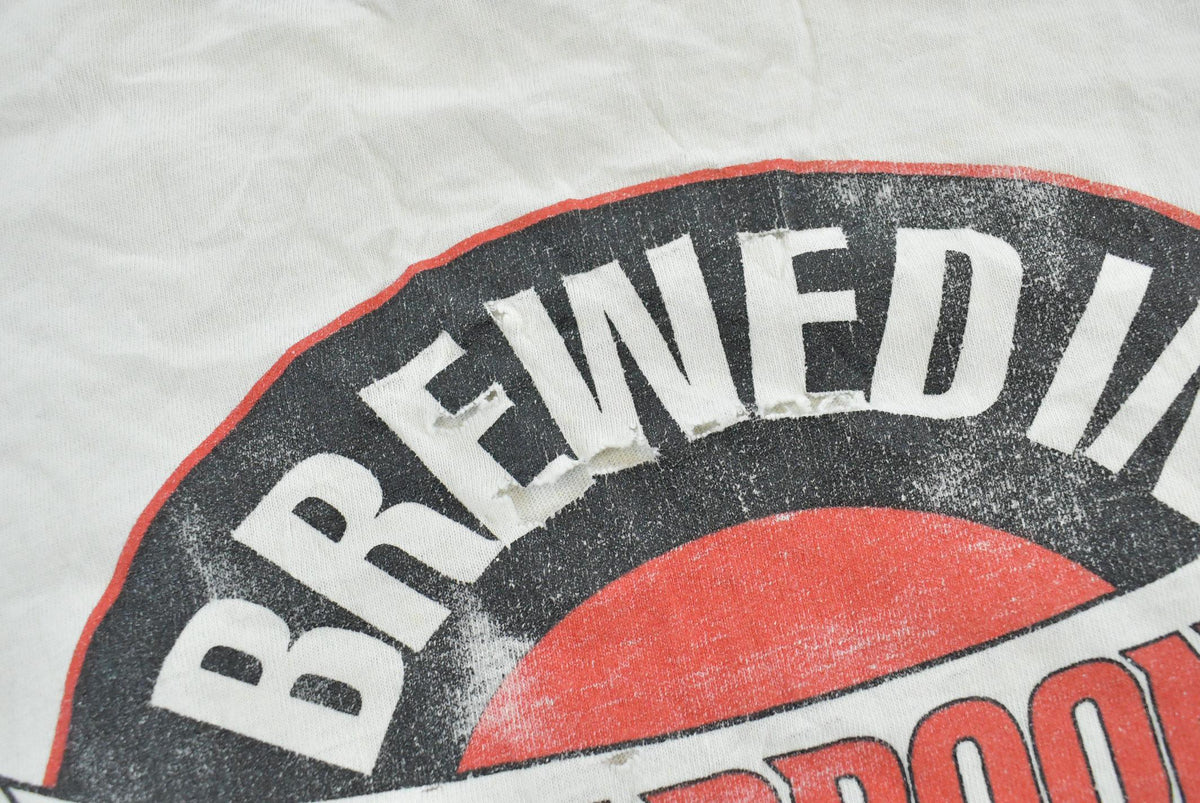 Vintage 1990s Distressed Harpoon Brewery Beer Promotional Souvenir T-Shirt Men's L