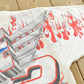 Vintage 1999 Rusty Wallace Harley Davidson All Over Print Flames NASCAR Racing T-Shirt Mens L