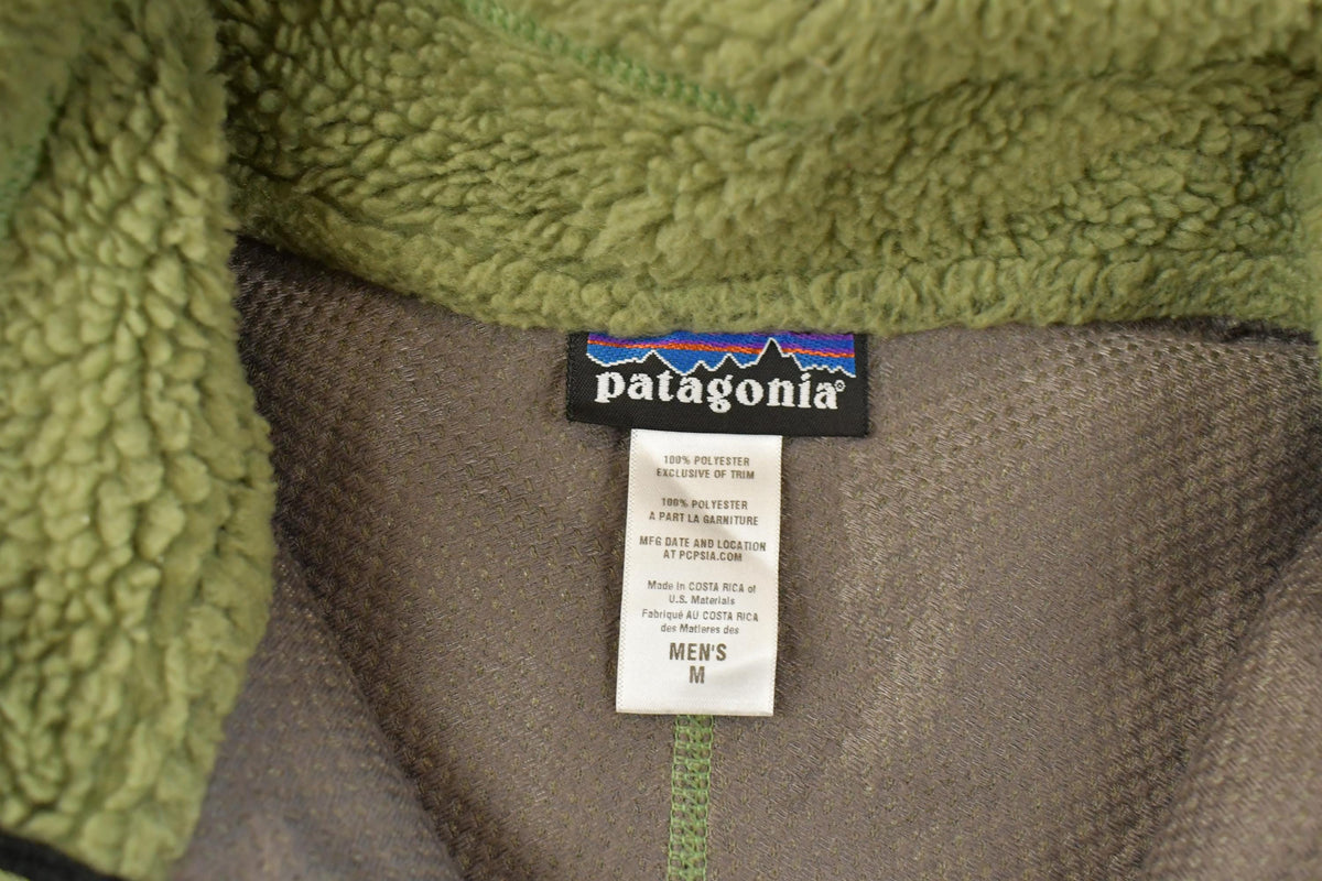 Vintage 2000s Patagonia Retro X Deep Pile Full Zip Fleece Sweater Men's Medium / Sage Green