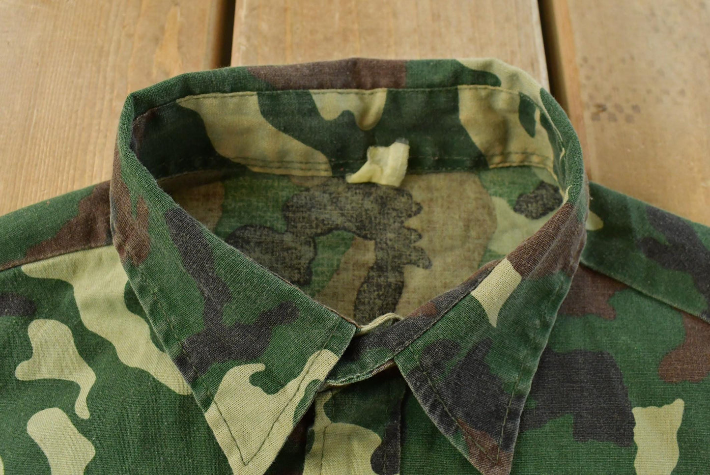 Vintage 1980's Military Button Up Shirt Mens L