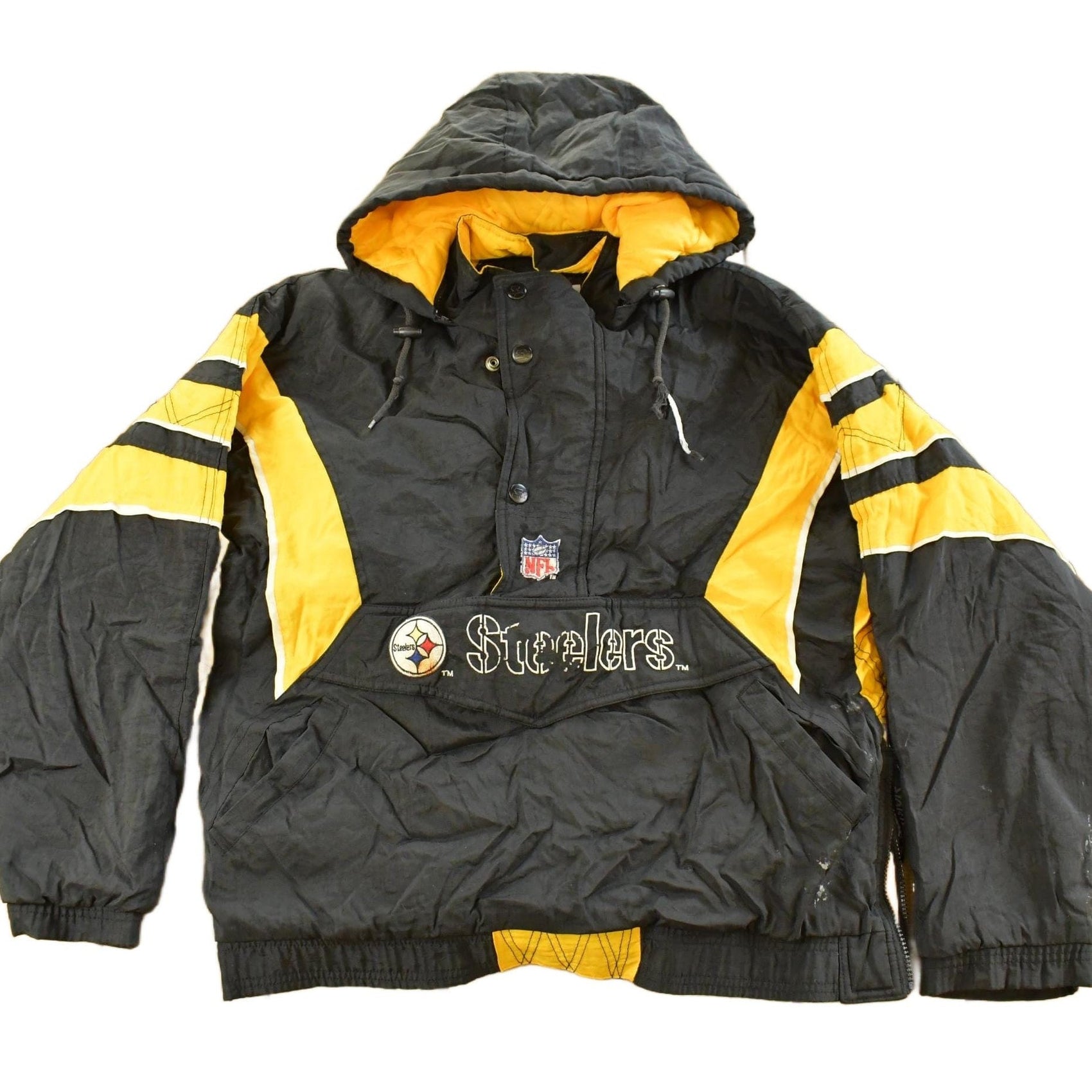Vintage 1990s Pittsburgh Steelers Starter NFL Anorak Jacket Men's Medium