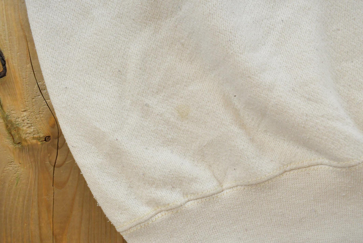 Vintage 1990s Blank White Crewneck Sweatshirt Men's M