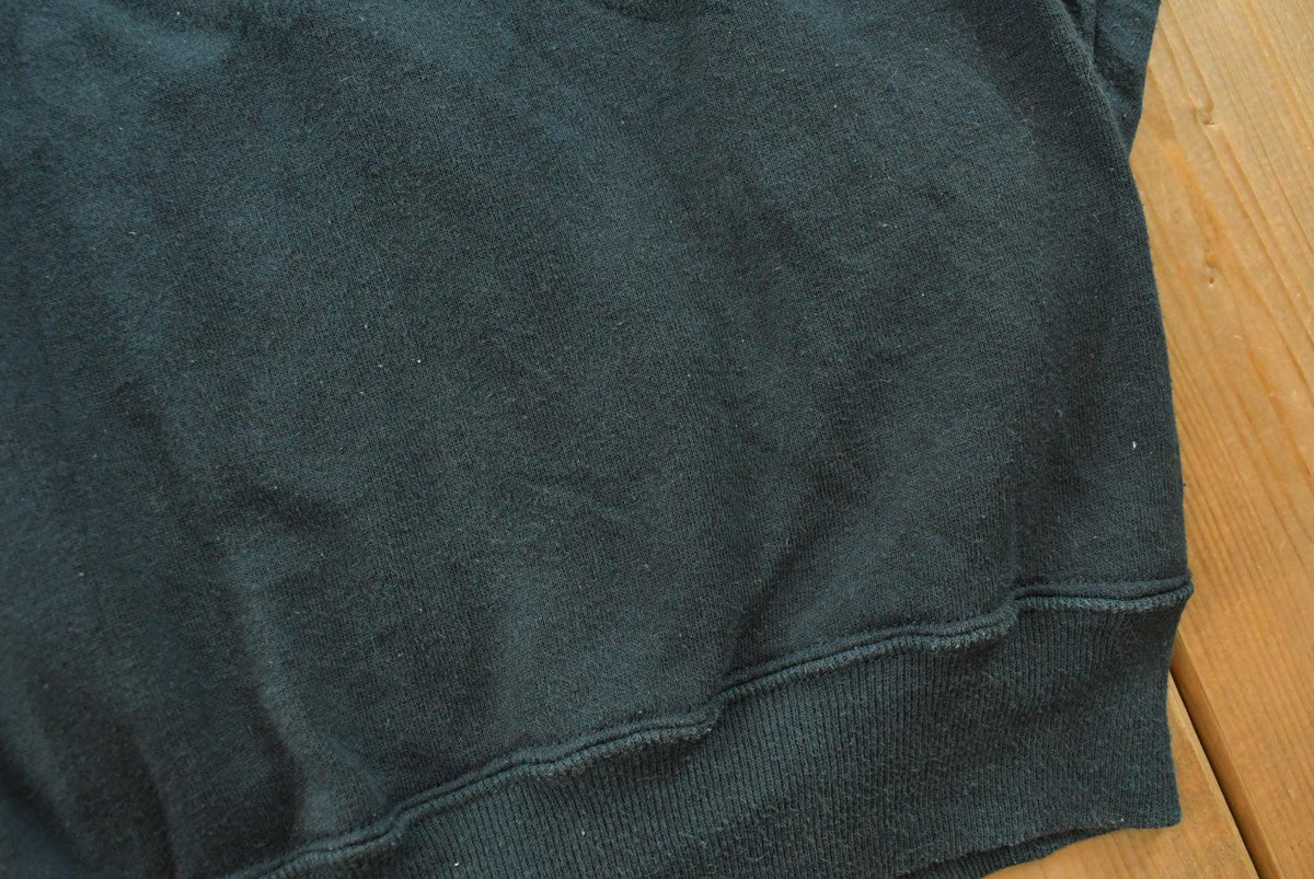 Vintage 2000s Black Blank Zip Up Hoodie Sweatshirt Men's L