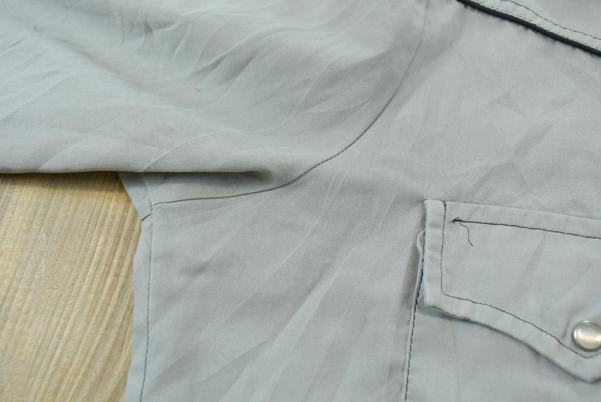 Vintage 1980s ATB Western Shirt Pearl Snap Button Up Shirt Men's L