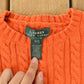 Vintage 1990s Lauren Ralph Lauren Cable Knit Pattern Crewneck Sweater Women's S