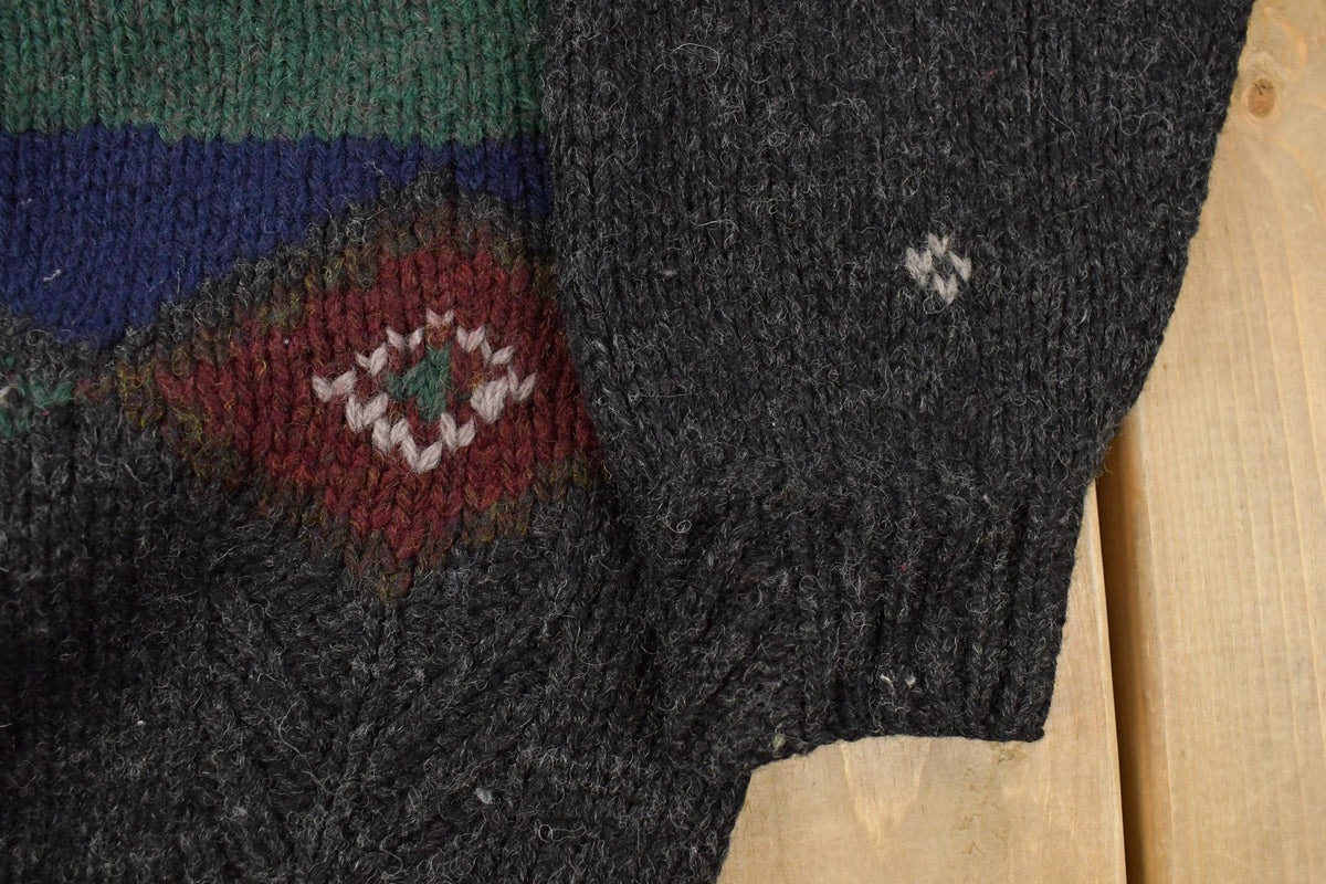 Vintage 1990s Woolrich Mallard Duck Wool Knit Sweater Men's Large