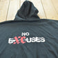 Vintage 2000s NHXC No Excuses Hoodie Sweatshirt Men's XL / 00s Streetwear / Y2K Basic Essential