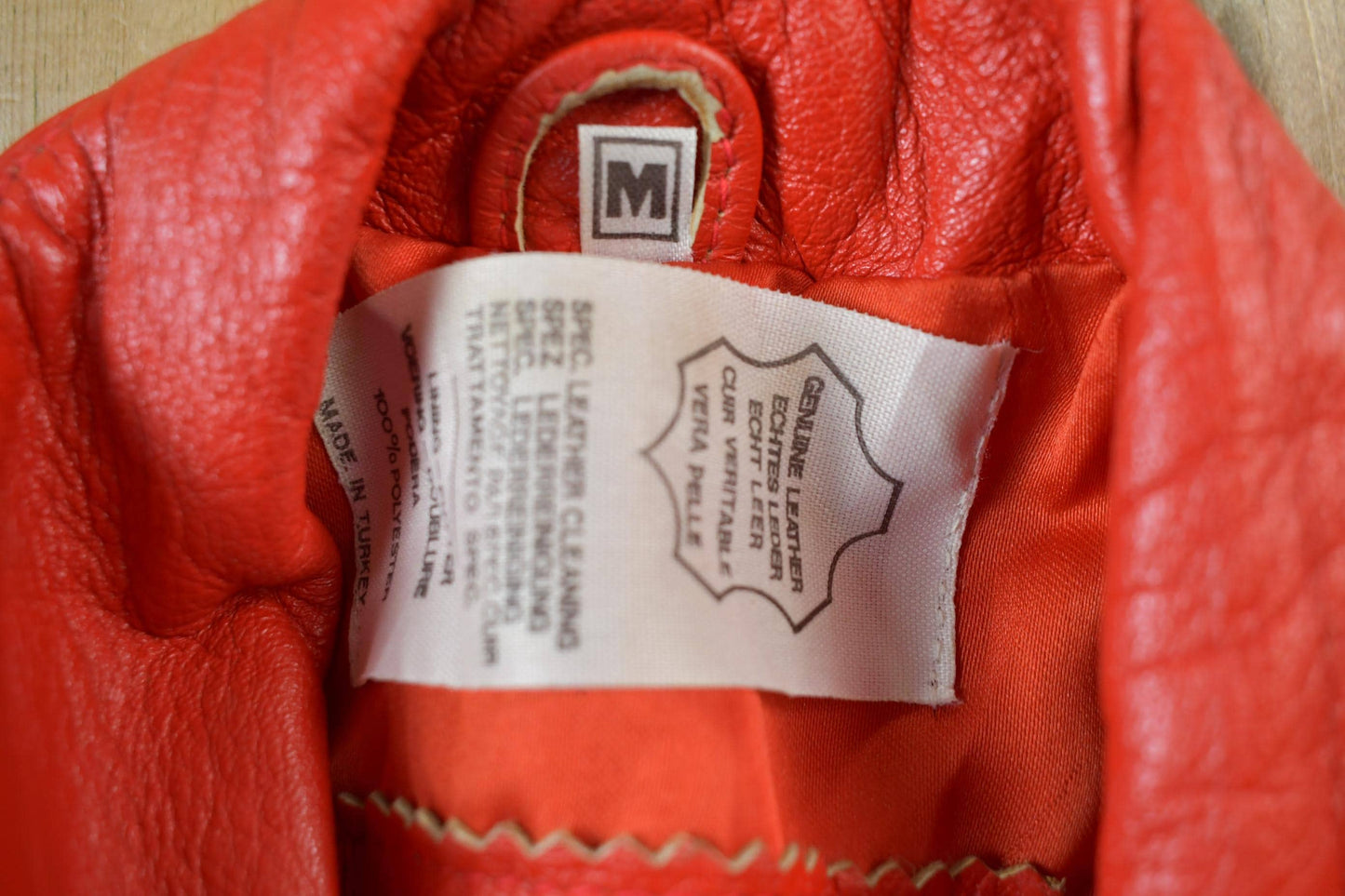 Vintage 1980s Womens Leather Braid Stud Biker Jacket Women's M