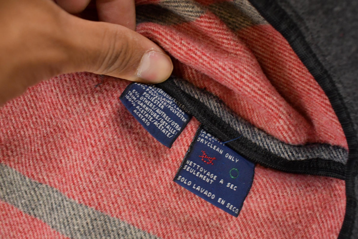 Vintage 1990s Tommy Hilfiger Wool Duffle Coat Men's Large