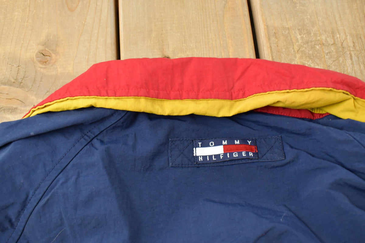 Vintage 1990s Tommy Hilfiger Sleeve Spell Out Windbreaker Jacket Men's XL