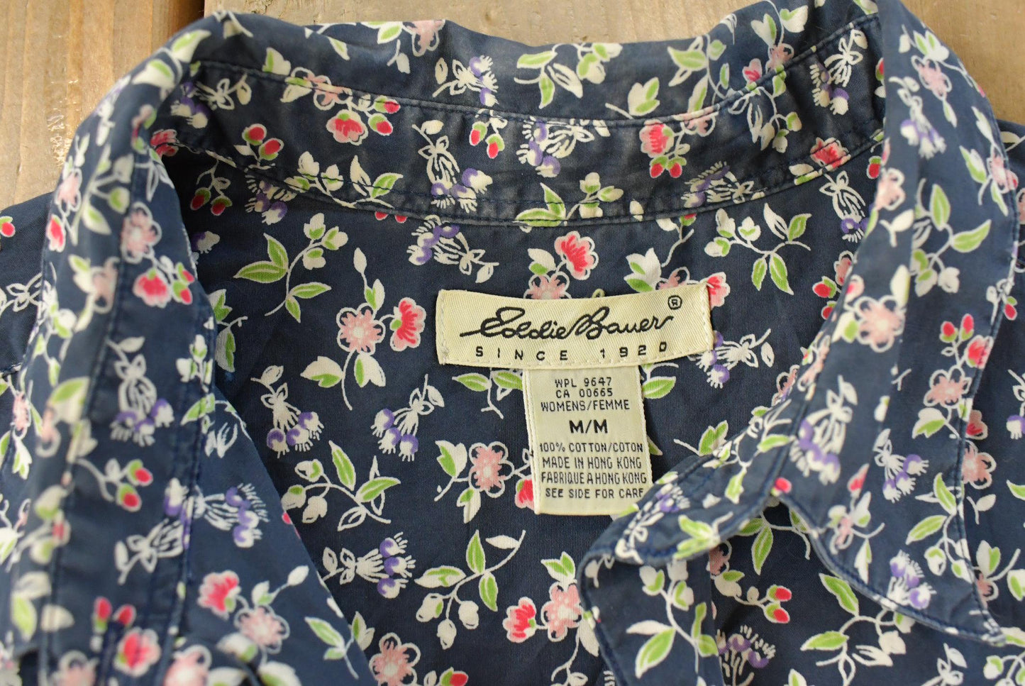 Vintage 1990s Eddie Bauer Floral Button Up Shirt Women's M