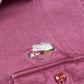 Vintage 1990s L.L. Bean Maroon Chamois Cloth Embroidered Fly Fishing Button Up Shirt Men's L