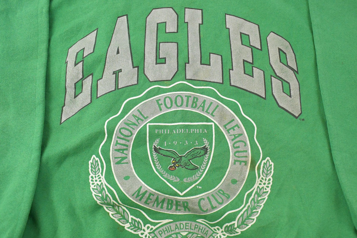 Vintage 1990s Philadelphia Eagles Kelly Green Crewneck Sweatshirt Men's XL