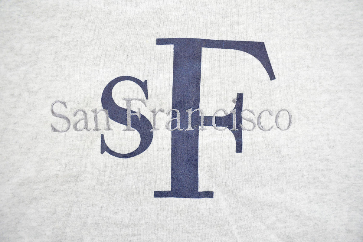 Vintage 1990s San Francisco Embroidered Travel Crewneck Sweatshirt Men's XL