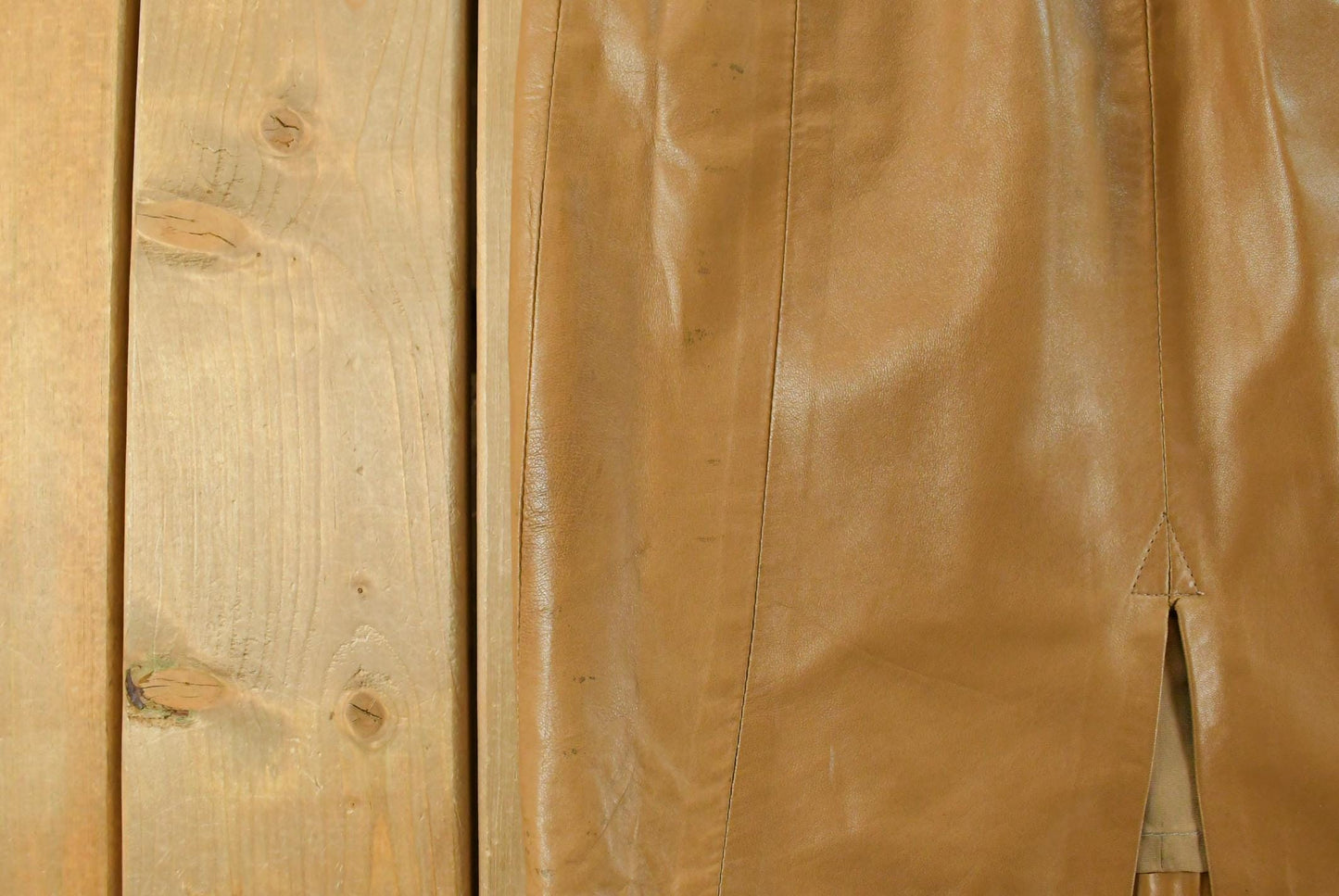 Vintage 1980s Hides Leather Skirt Women's 28