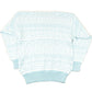 Vintage 1980s B I Gear Abstract Winter Blue Knit Crewneck Sweater Women's S
