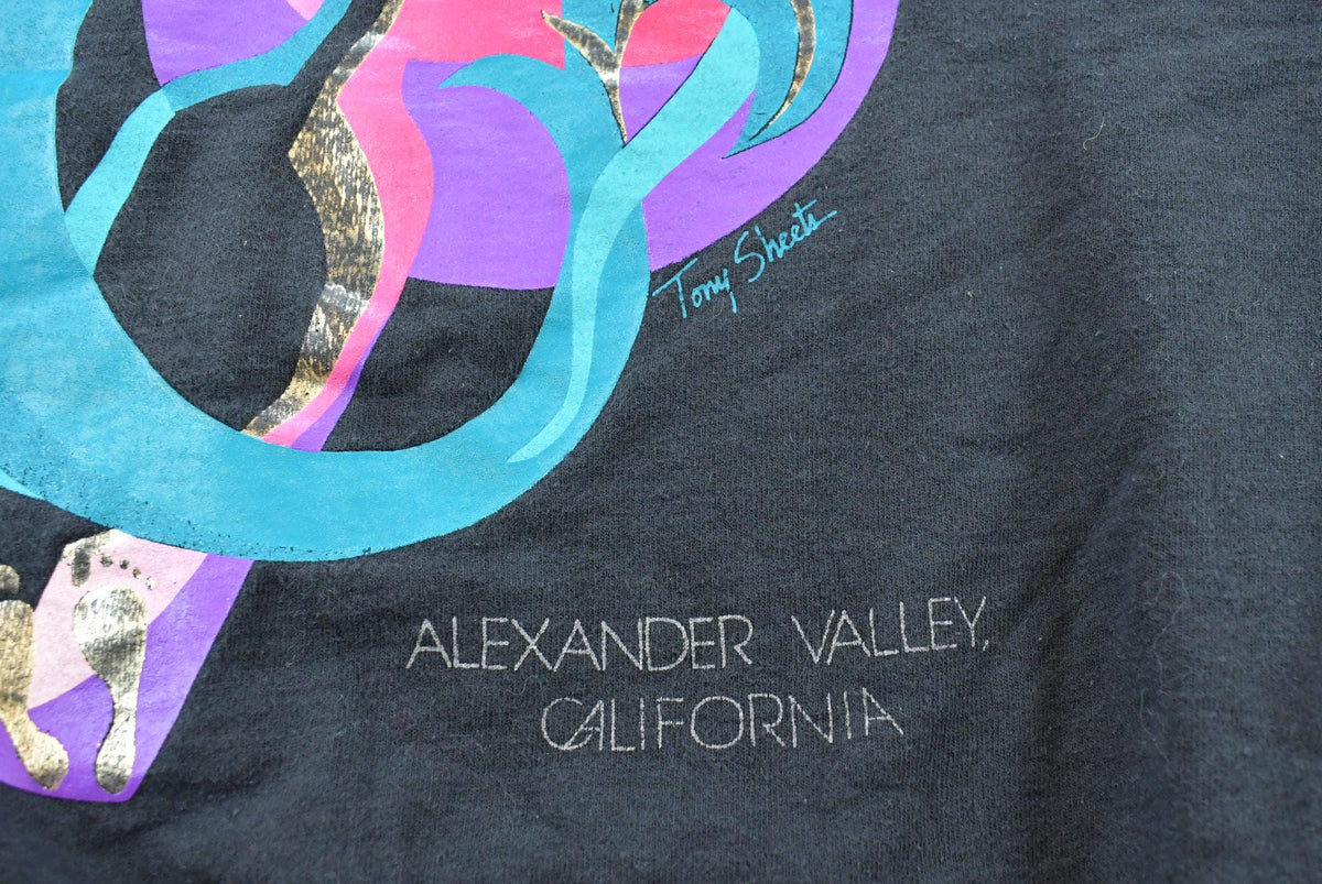 Vintage 1990s Chateau Souverain Cafe Alexander Valley California Promotional Wine Crewneck Sweatshirt Men's M Men's Large