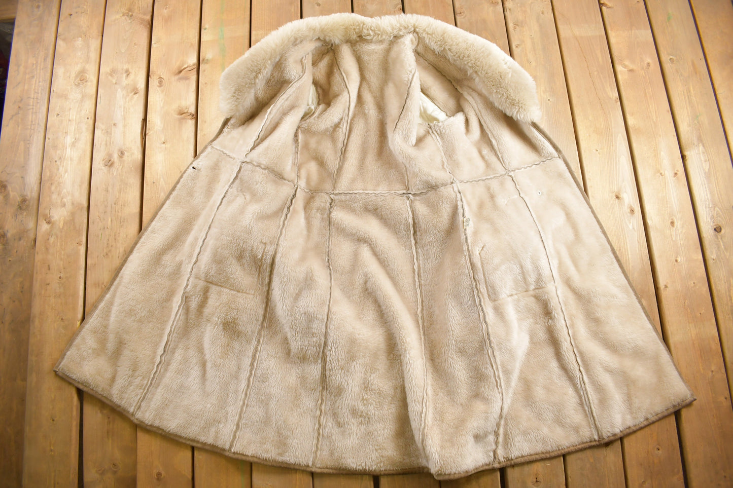 Vintage 1960s Fur Collared Suede Leather Jacket