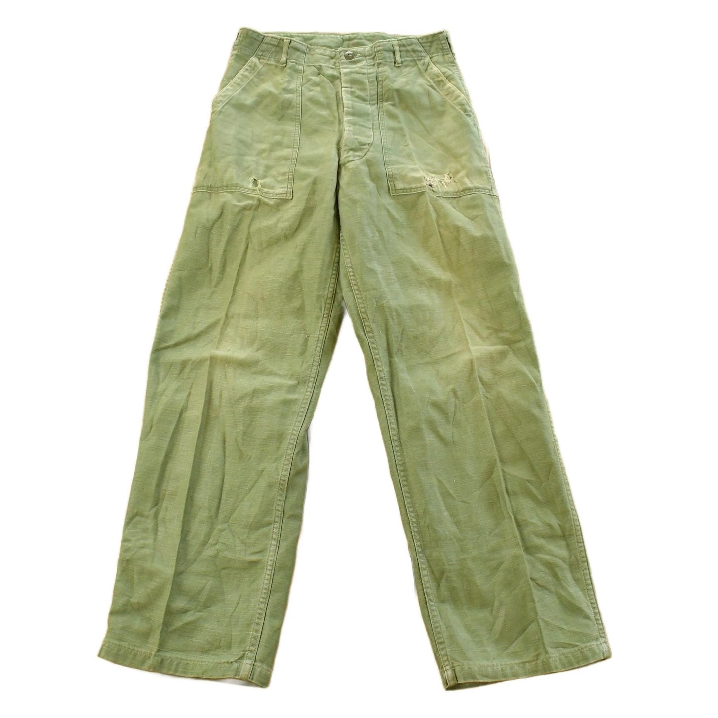 Vintage 1970s Military OG-107 Sateen Fatigue Pants Men's 28 x 29